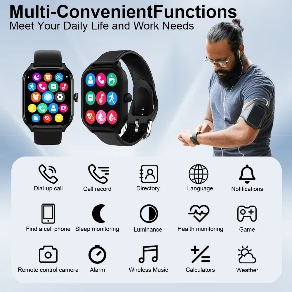 H9 and H6 Smartwatch Dial to Answer Calls Calorie Tracking Heart Rate Blood Oxygen Monitoring Bluetooth Smart Watch